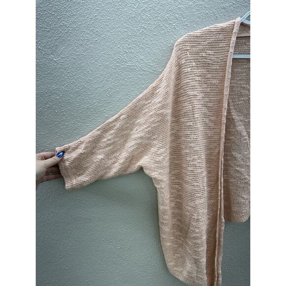 Old Navy Womens Cardigan Size XL Pink 3/4 Sleeve Open Front Open Knit - Picture 2 of 10